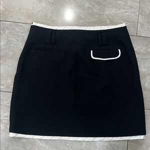 Zara Black Skirt with White Trim